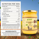 Premium A2 Kangayam Cow Ghee By Village Company | Rich In Nutrients Calcium & Iron Pure Healthy Desi Cow Ghee Improves Digestion | 1 Litre (500ml * 2) 67.6 Ounce | Jar Pack